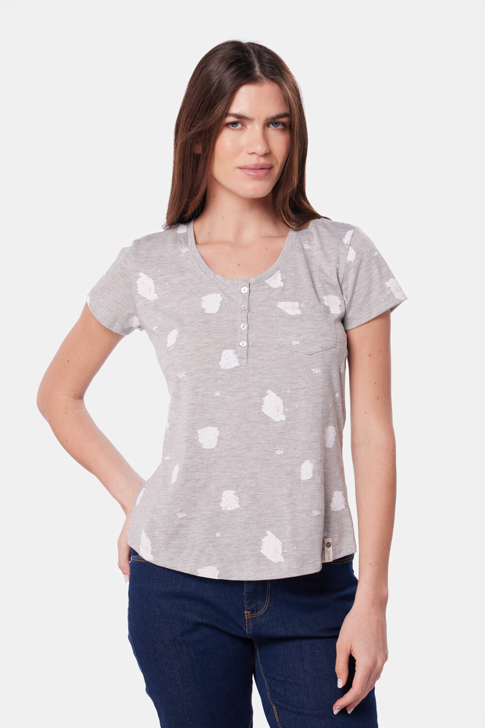 REMERA ESTAMPADA Gris