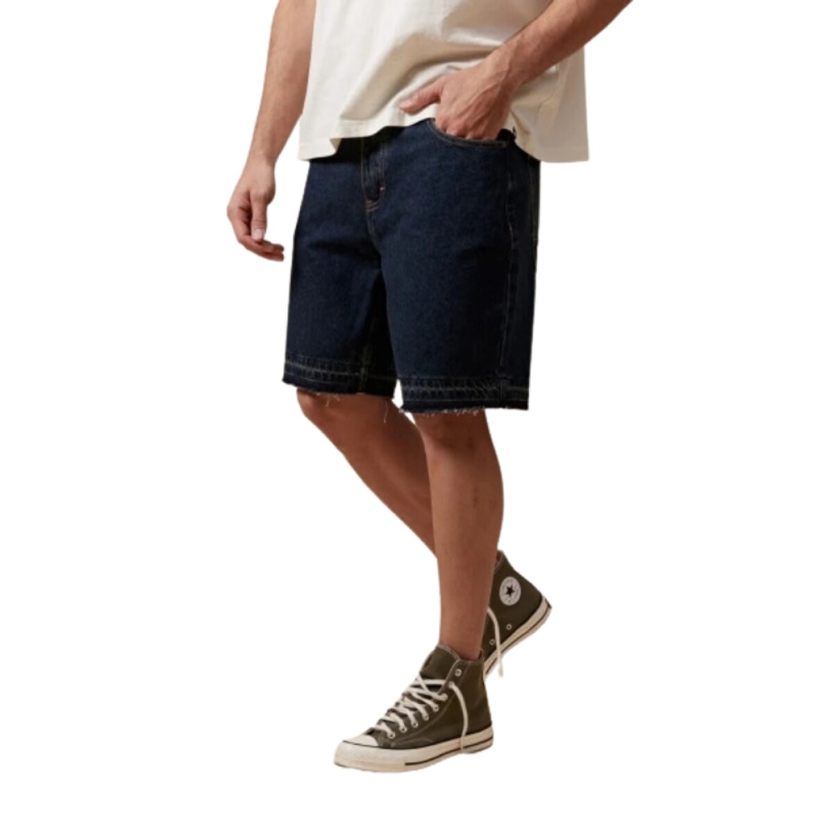 BERMUDA DESFLECADA XS-XXL - AZUL OSCUR 