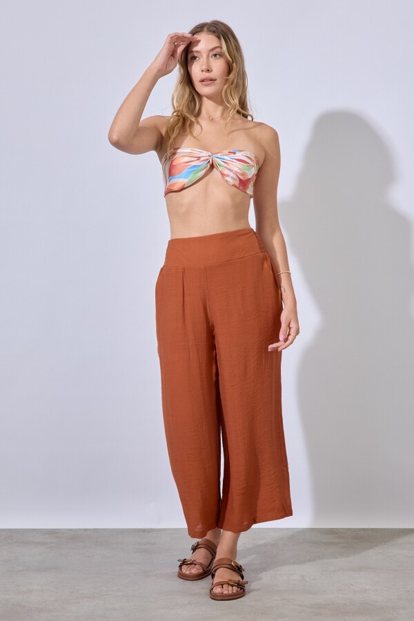 Pantalon Crop TOSTADO