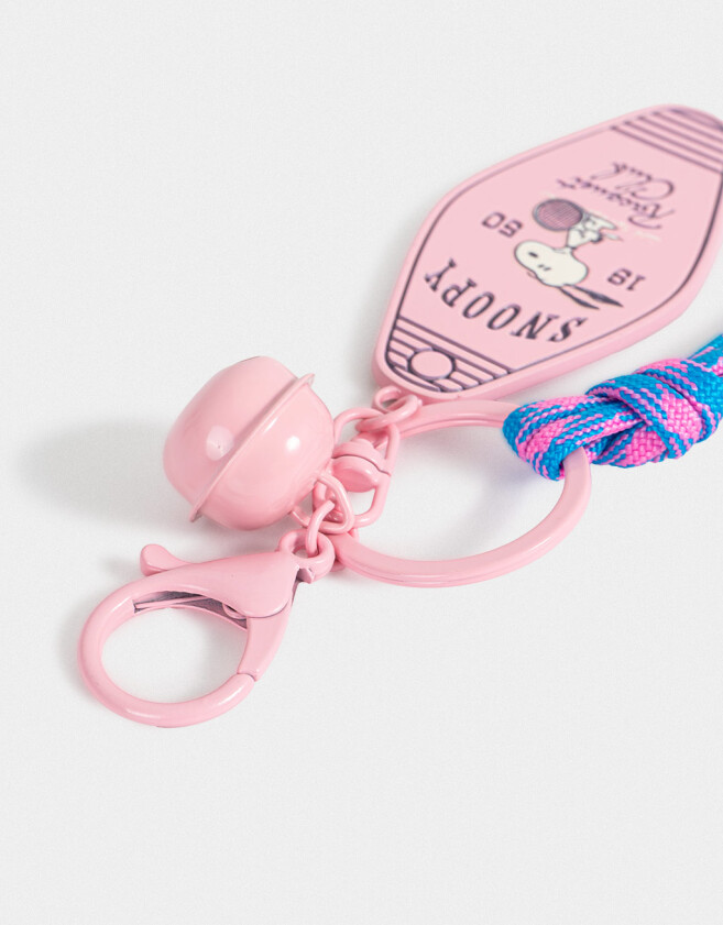 Llavero Llavero Y Charm De "snoopy" - Rosa Claro