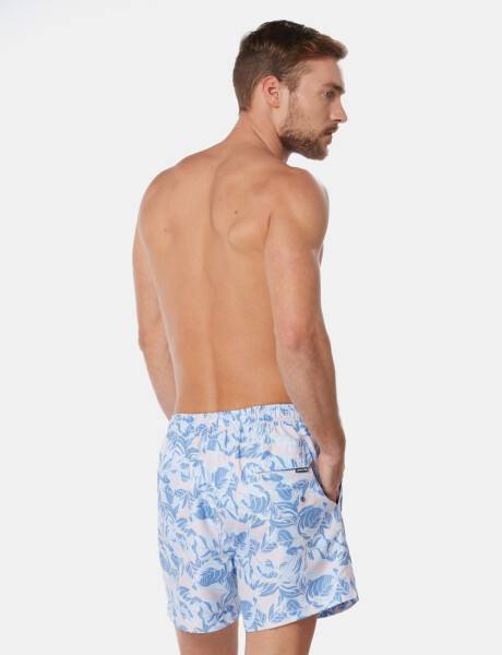 SHORT DE BAÑO ESTAMPADO Azul