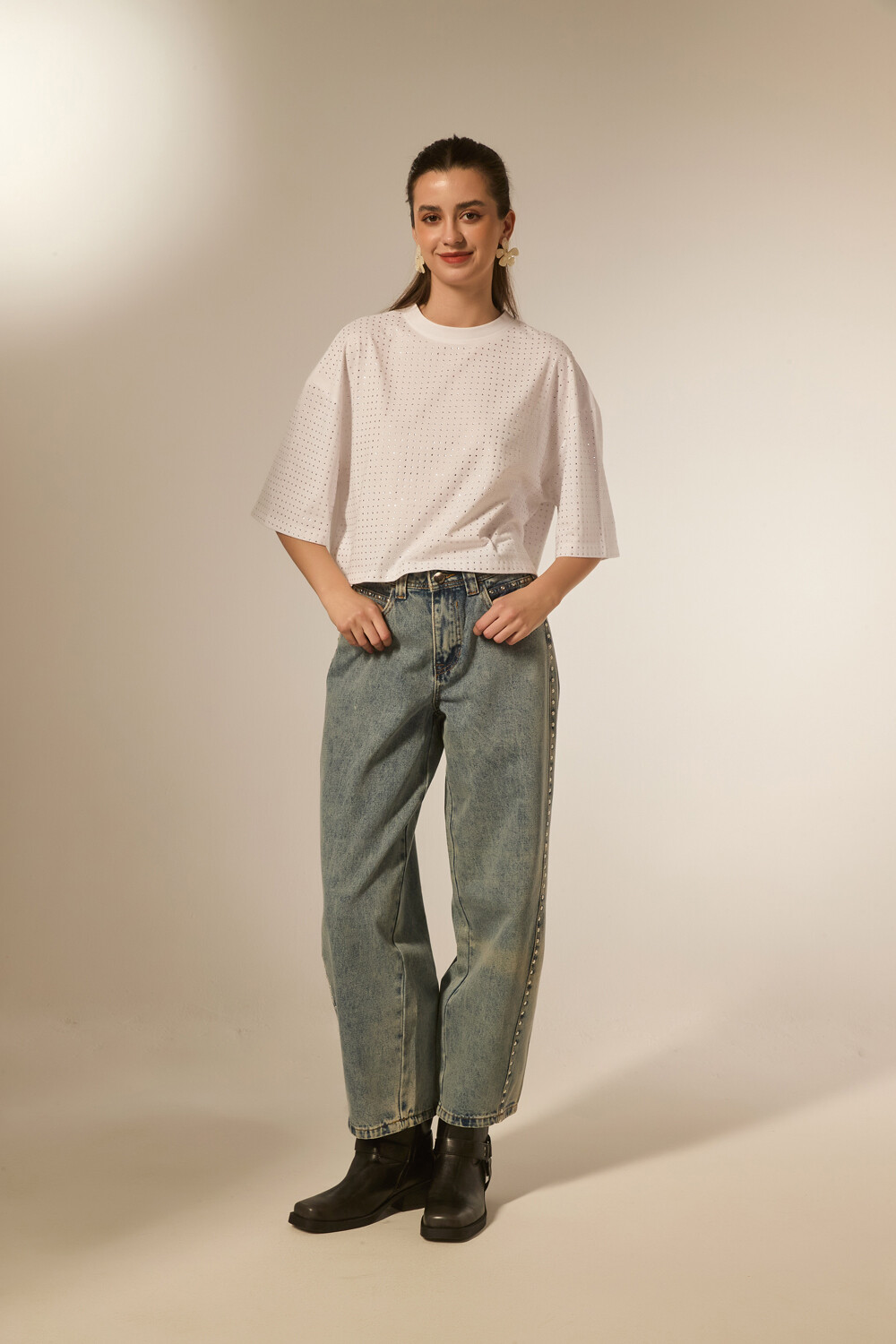 Pantalon Jurea Celeste Grisaceo