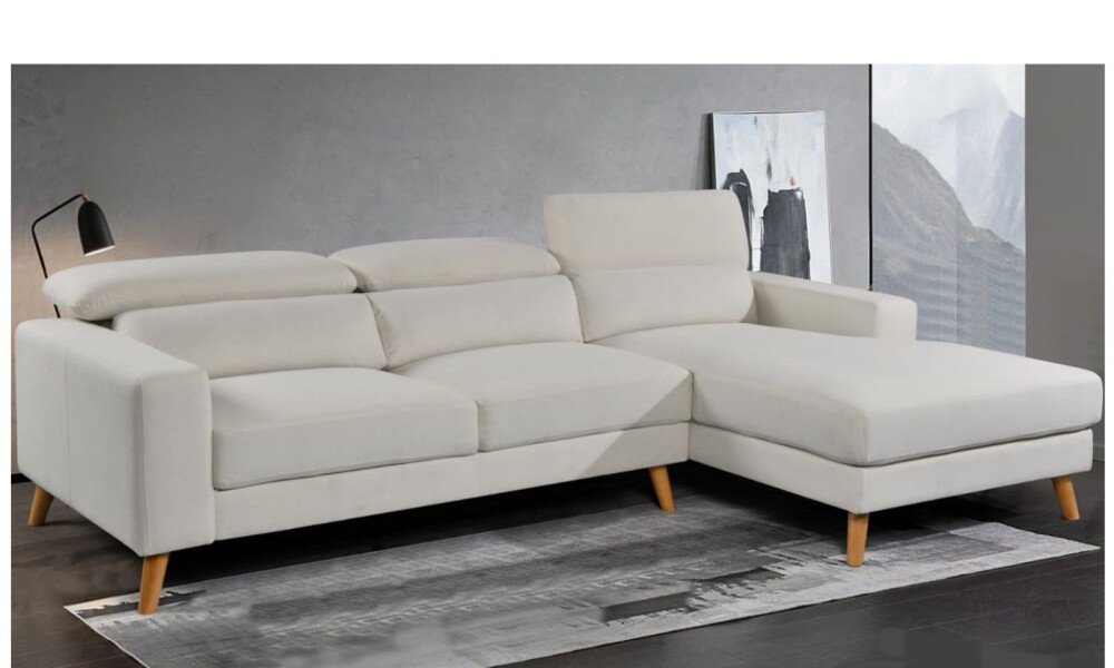 Sofá Chaise MILO en Tela PREVENTA Beige