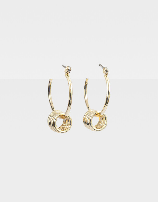 Aros Argollas De metal Argollas Con Arandelas - Dorado