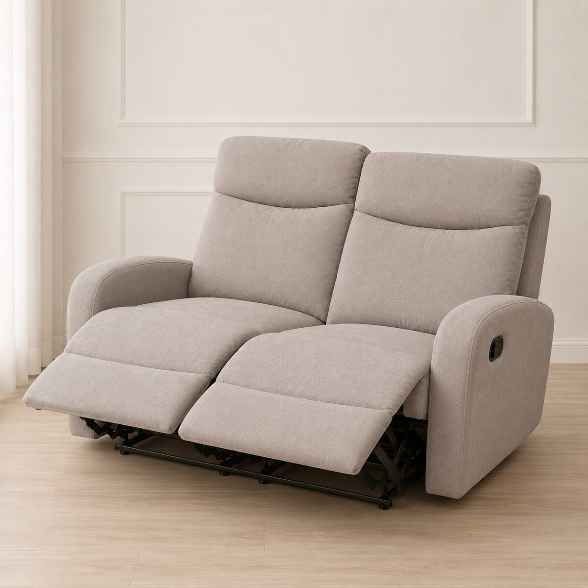 Reclinable fine de 2 cuerpos gris 