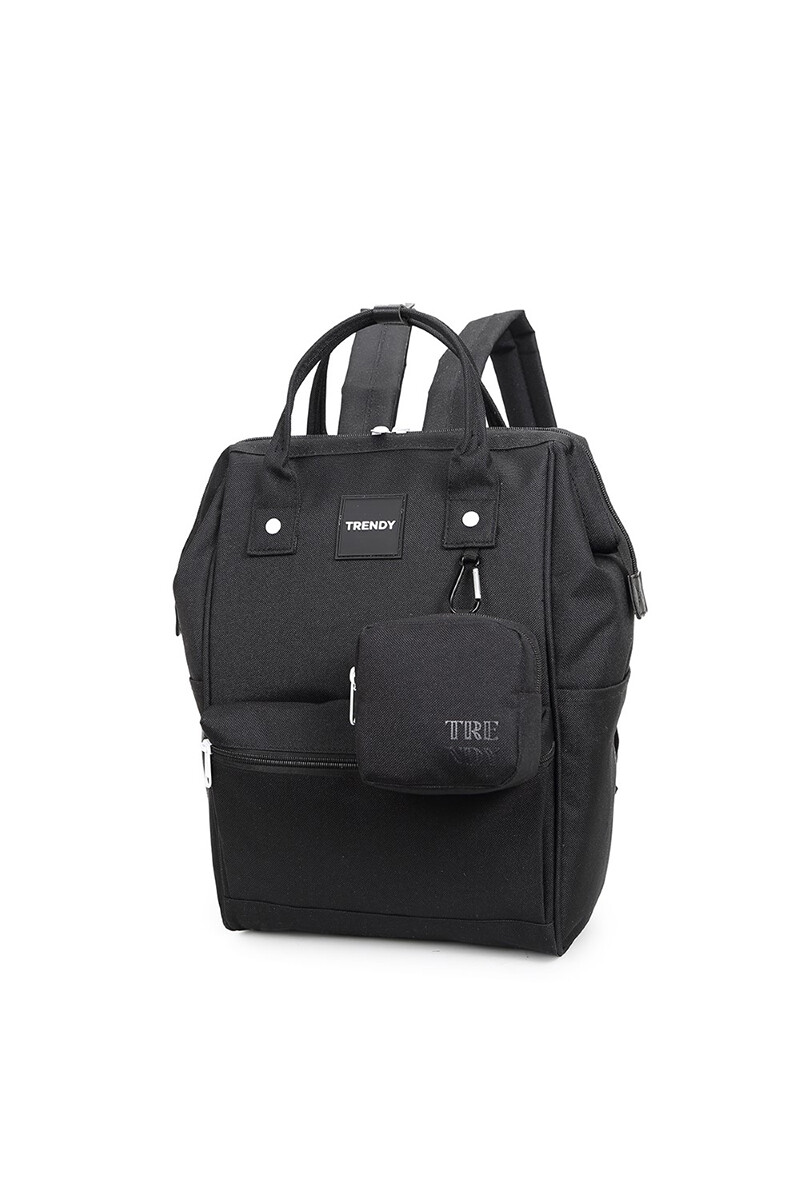 Mochila multicierres con modero Negro