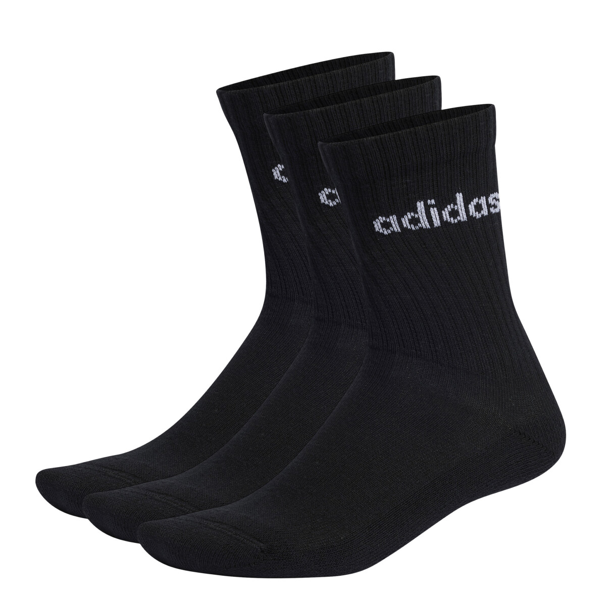Medias Unisex Adidas x3 Crew Adidas - Negro 