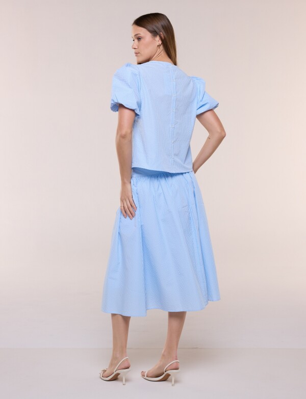 Blusa Con Mangas Abullonadas CELESTE