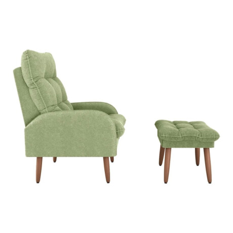 Combo Rustico Poltrona + Puff Nantes Verde
