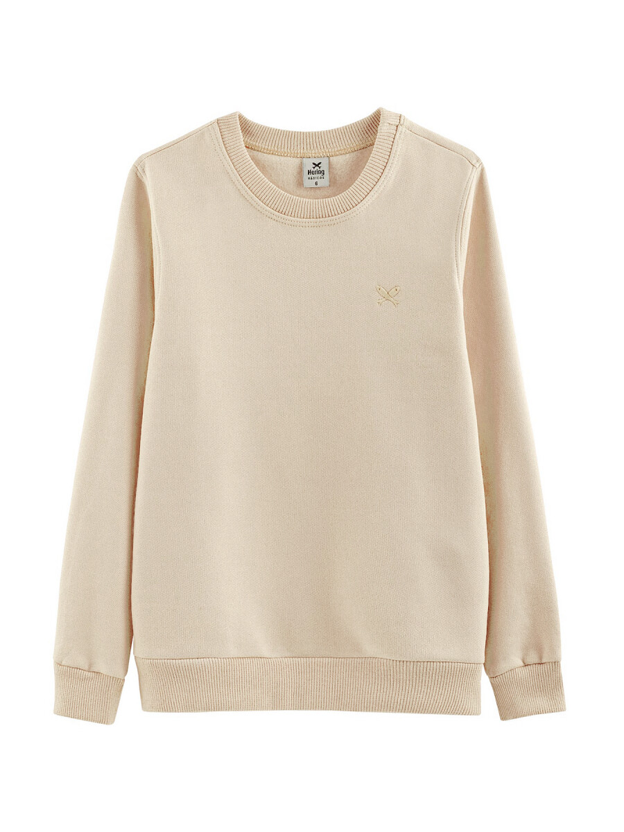 BUZO DEPORTIVO ADULTO UNISSEX CON FELPA - BEIGE 