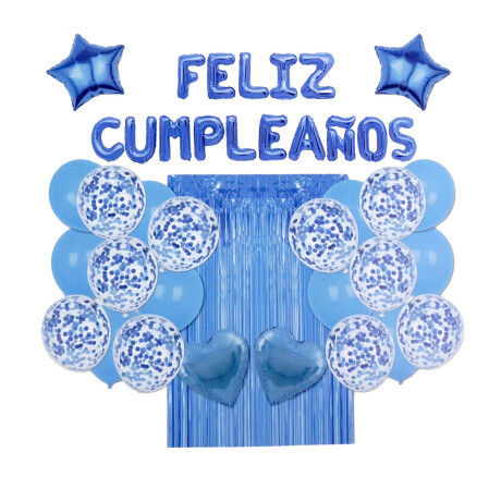GLOBOS SET X27PCS FELIZ CUMPLEAÑOS C/CORTINA GLOBOS SET X27PCS FELIZ CUMPLEAÑOS C/CORTINA
