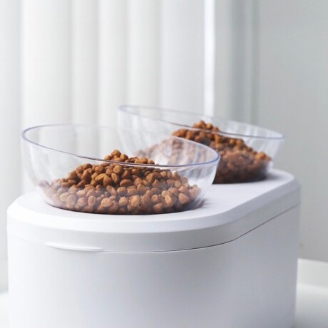 Comedero/Bebedero Plástico Doble Pet con Contenedor - Blanco Comedero/Bebedero Plástico Doble Pet con Contenedor - Blanco