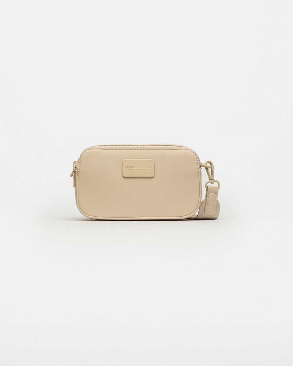 Bandolera Penny En Efecto Cuero Zaffiano Natural