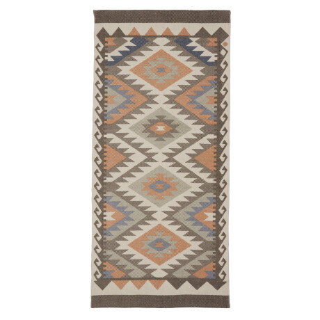 Alfombra REINROSE 65x140 rombos colores Multicolor
