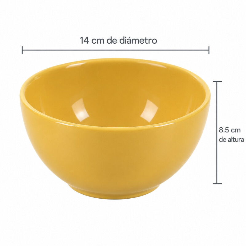 Bowl de Cerámica Biona 14cm Amarillo - Por Unidad Bowl de Cerámica Biona 14cm Amarillo - Por Unidad