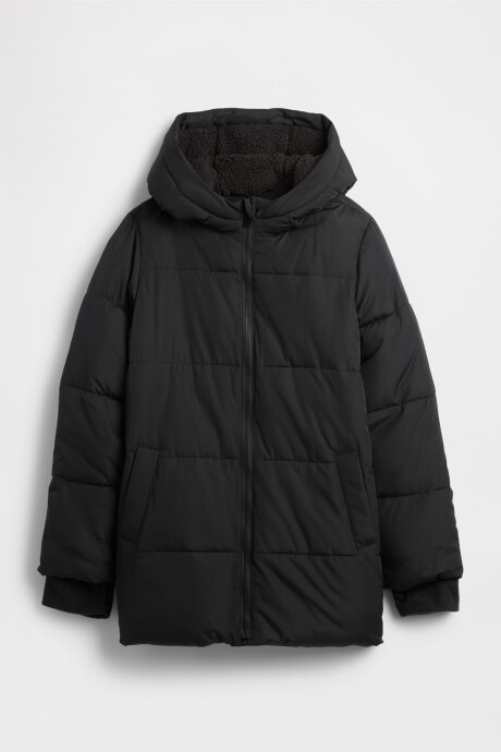 Campera Warmest Larga Niña Black