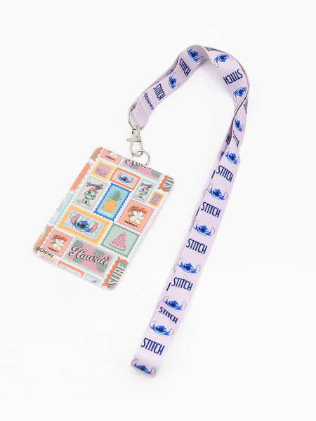 TARJETERO STITCH LILA