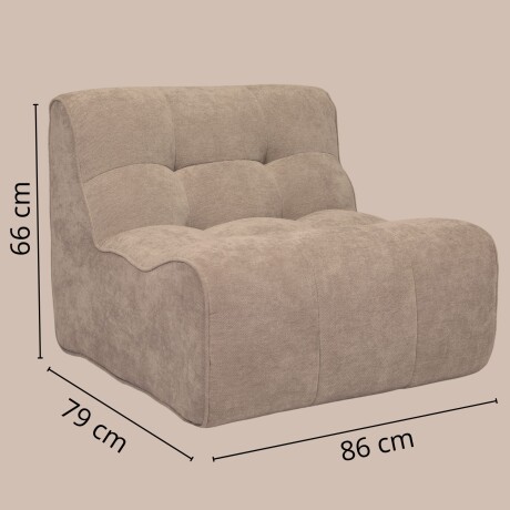 Sillón Sofá Lumax Modelo Tuuvi en caja Compactado Beige