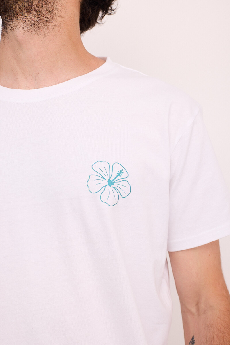 Camiseta Hibisco Blanca