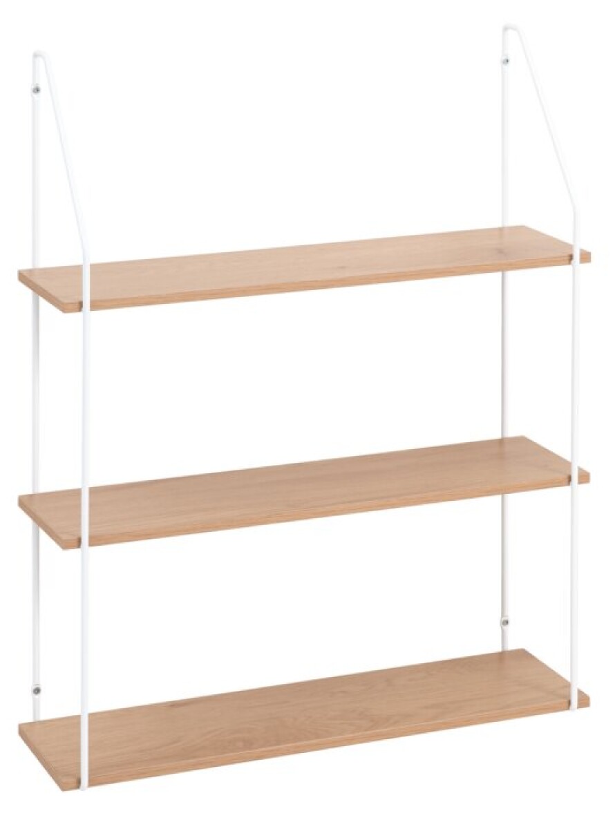 Estante pared HEJSAGER 3 blanco/nat 