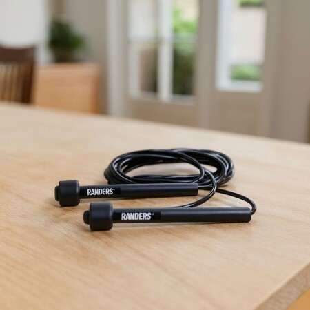 CUERDA DE SALTAR RANDERS PLASTICO 2,9MTS NEGRO