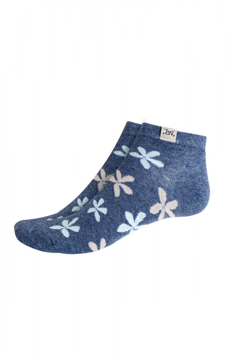 PACK X 2 SOQUETES FLORES - Gris 
