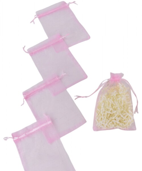 Pack x 100 - Bolsas organza 9x15 cm ROSA