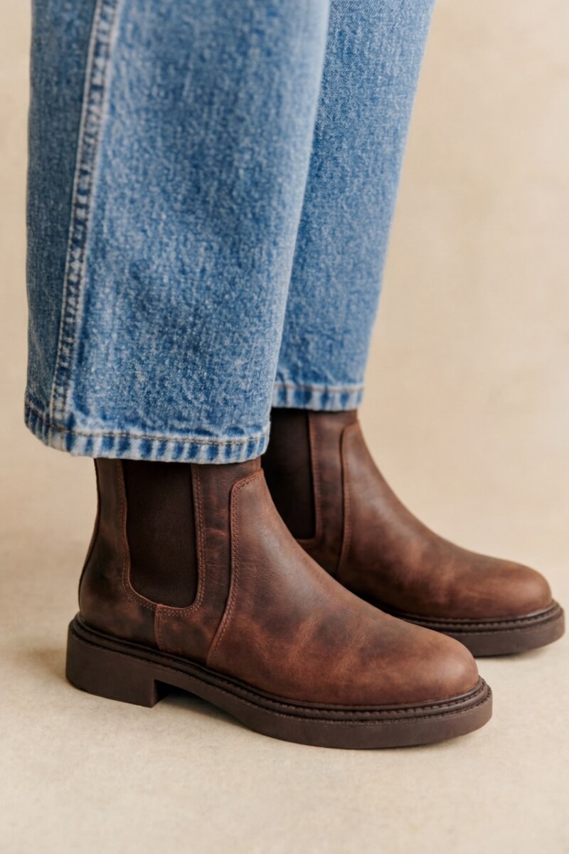 Bota Cuero Chocolate