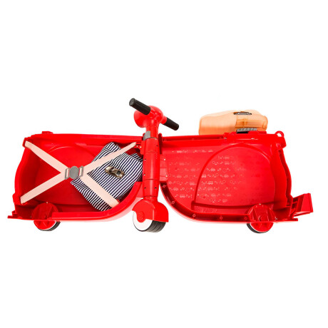 Valija De Viaje Niño Infantil Andador Moto 2 En 1 Rojo