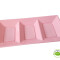 Bandeja Biodegradable Rectangular x3 Unidades Rosado