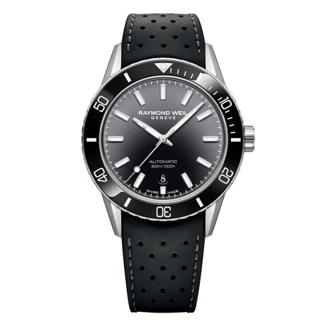 Reloj RAYMOND WEIL Freelancer Diver con esfera y bisel negros. Reloj RAYMOND WEIL Freelancer Diver con esfera y bisel negros.