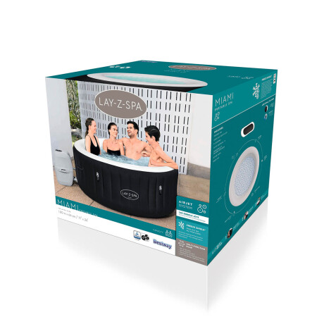 Jacuzzi Spa Bestway Inflable 800 L Hidromasaje +acces Negro/Blanco
