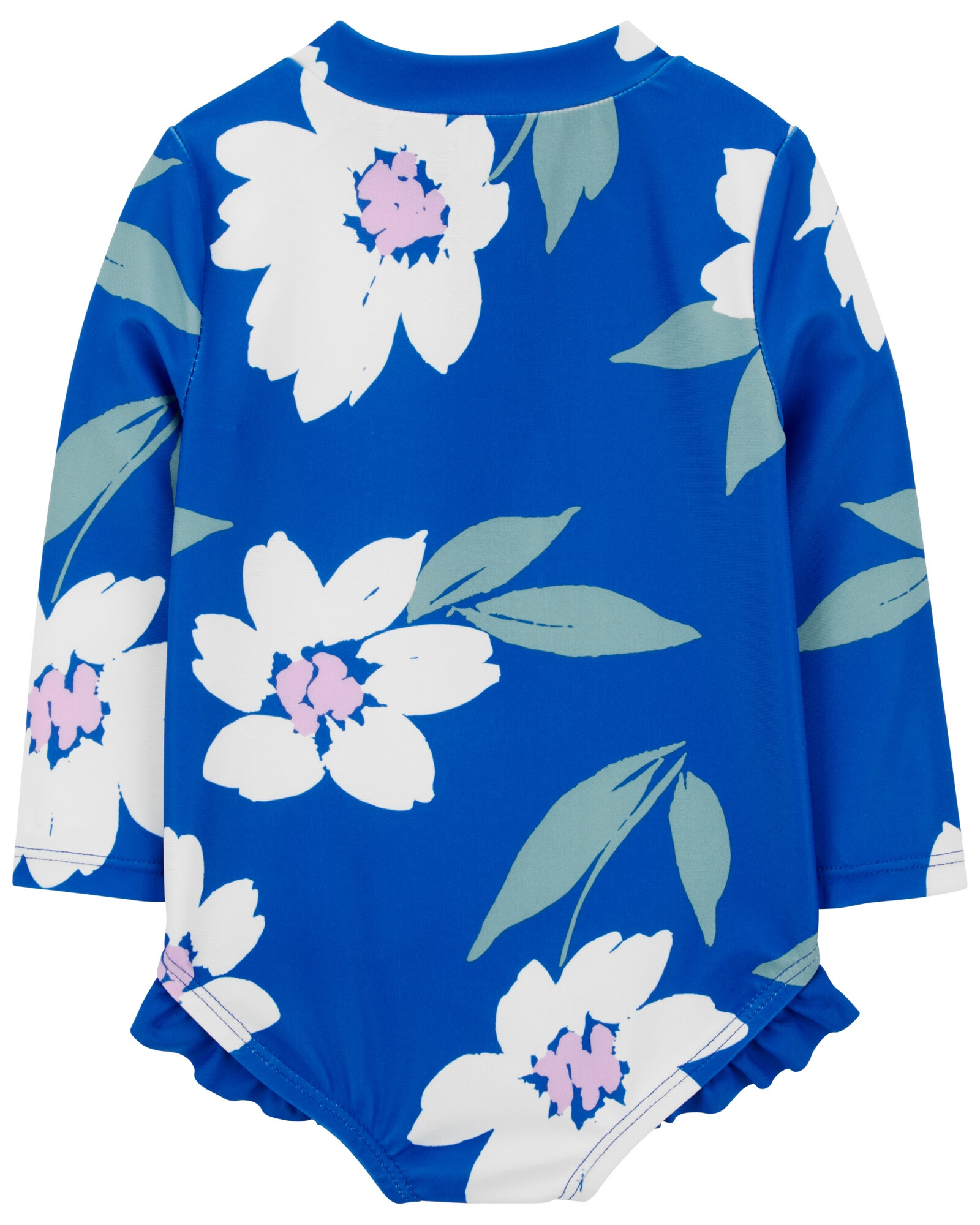 Malla de baño una pieza manga larga con protección UPF 50+ diseño floral. Talles 3-24M Malla de baño una pieza manga larga con protección UPF 50+ diseño floral. Talles 3-24M