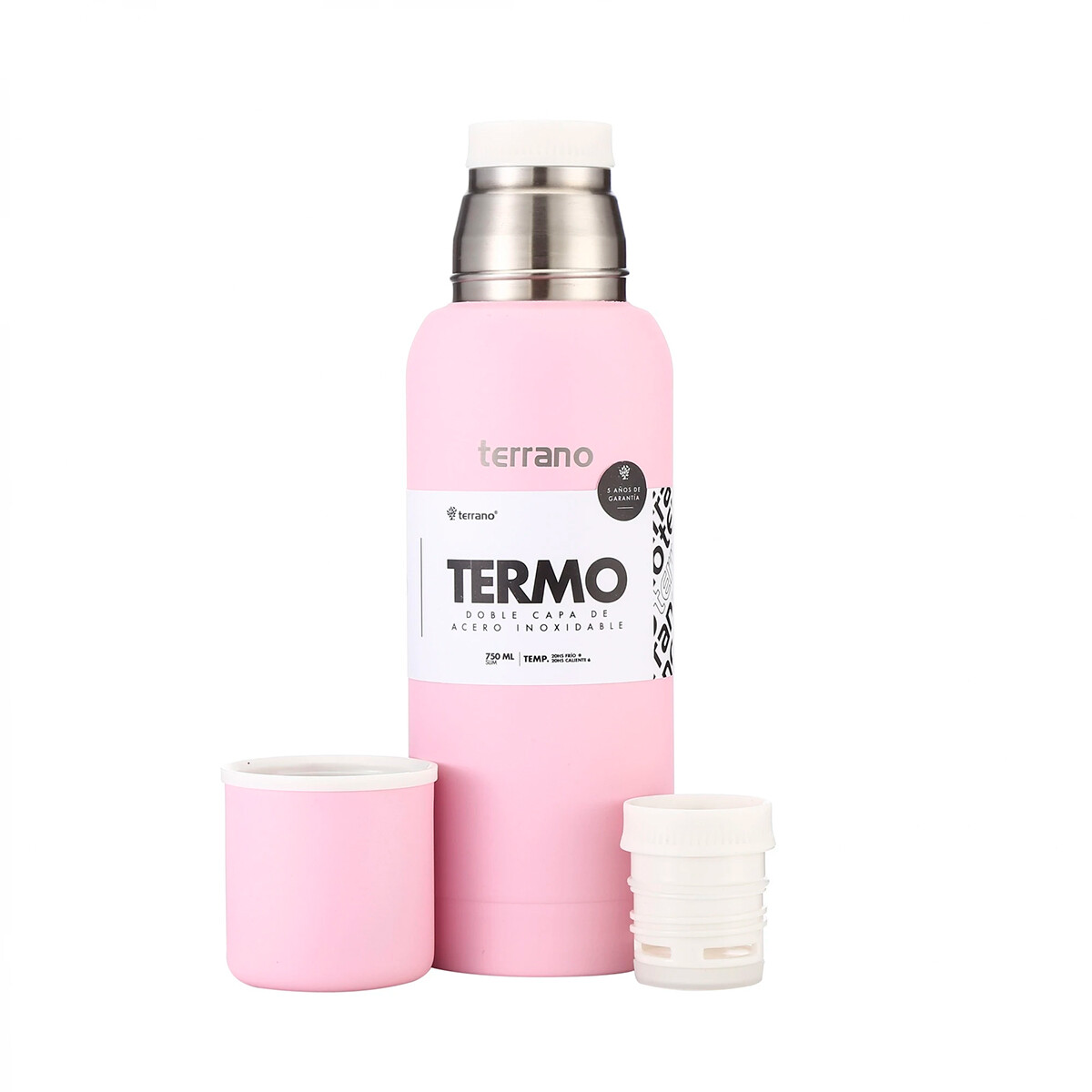 Termo Terrano 750ML Premium Slim - ROSADO 