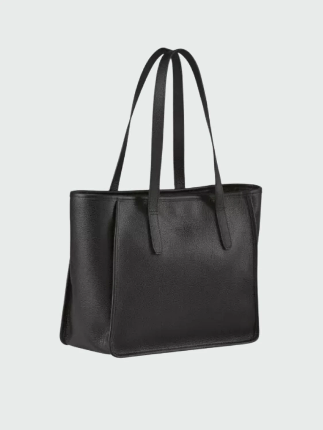 Longchamp -Cartera de cuero con gran capacidad, Le foulonné Negro