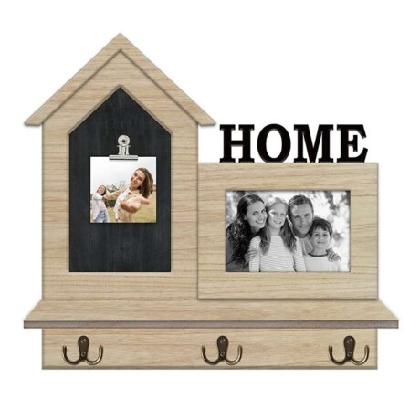 Portarretratos Con 3 Colgadores Forma Home 39X39X9 Cm
