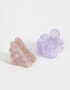 Hebillas Infantiles Con flores Set De Broches Infantiles - Combinacion Bicolor