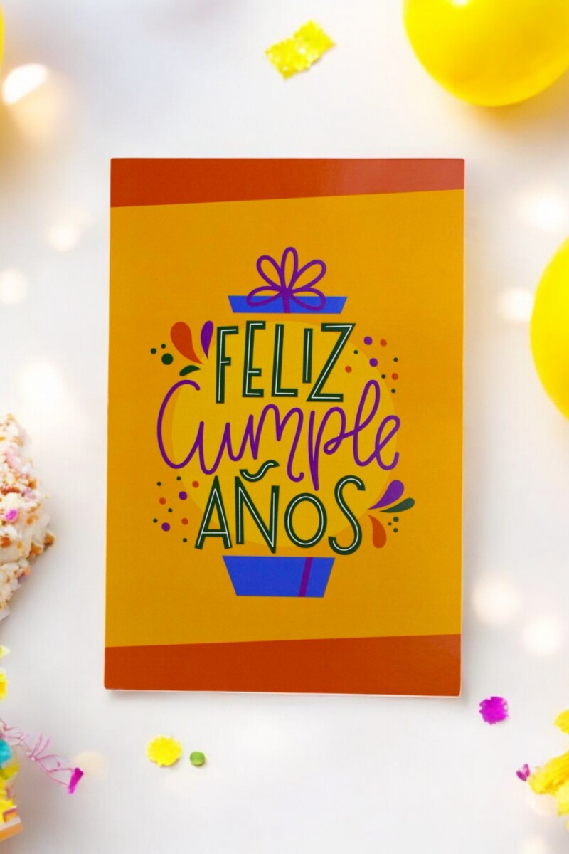 Tarjeta cumpleaños 10x15. - DISEÑO 8 