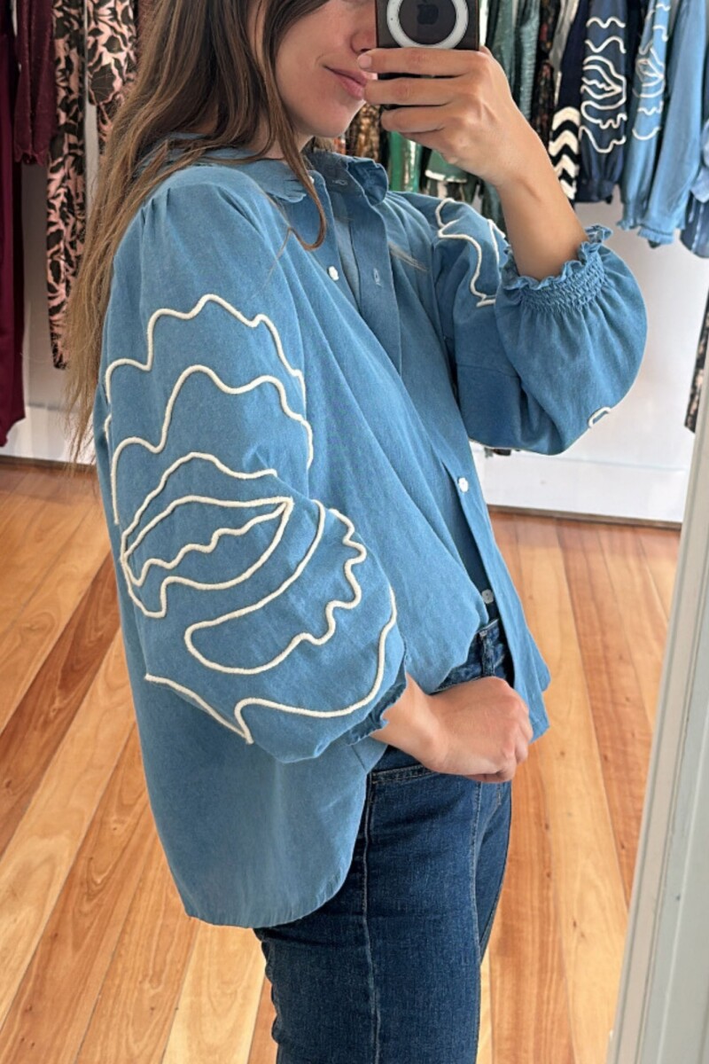 Camisa Anais Summer - Celeste 