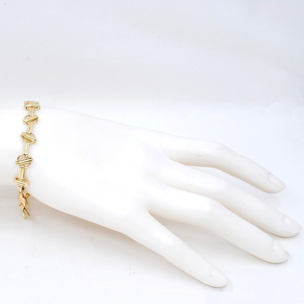Pulsera en oro 18k amarillo diseño argollas Pulsera en oro 18k amarillo diseño argollas