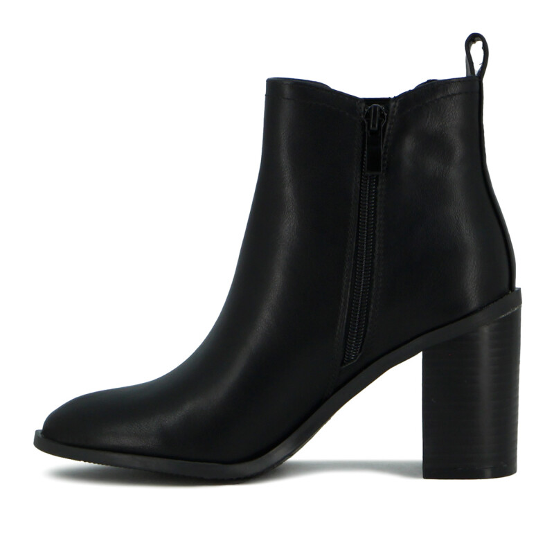 Darkness Bota De Dama C/ Elastico Caña Baja Taco Alto - Negro Negro