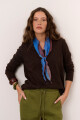 SWEATER V BOUTONE MARRON
