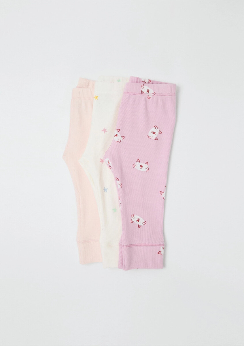 KIT CON 3 PANTALONES DE BEBÉ - MULTICOLOR 