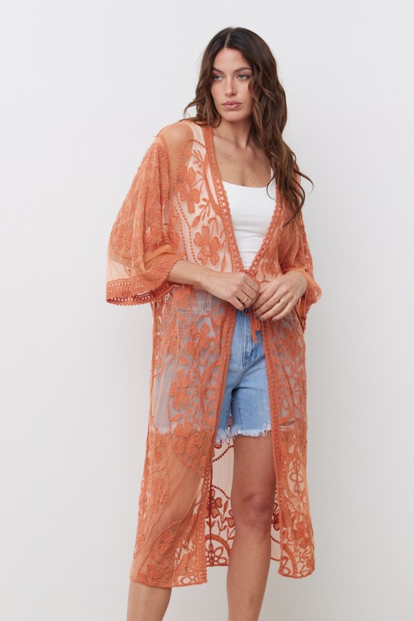 Kaftan Bordado TERRACOTA