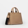 Cartera de Mano Anette Chica en Efecto Cuero Liso Natural