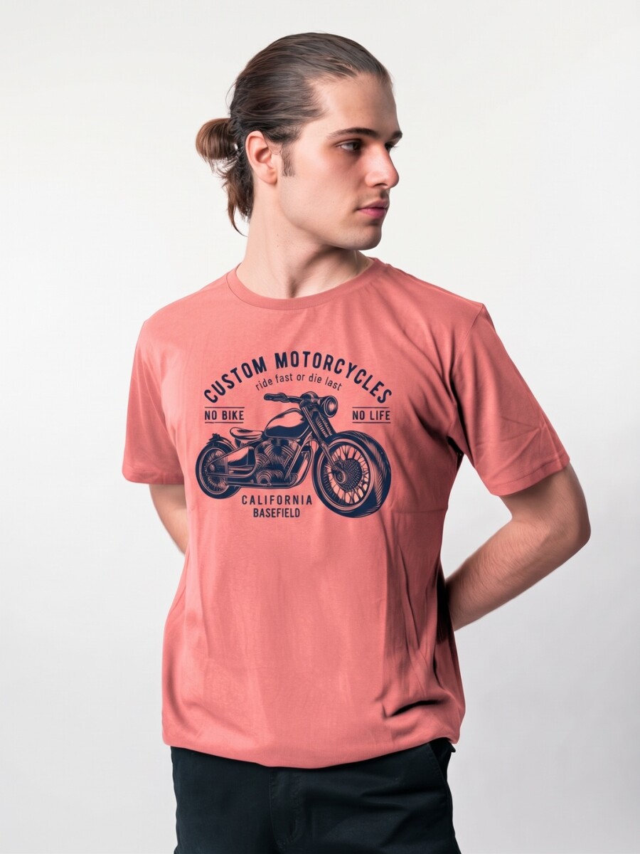 T-Shirt Print V27 - Motorcycle Coral 