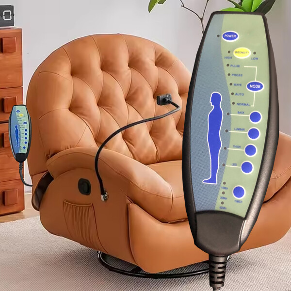 Sillónsillón Masajeador Poltrona Con Control Remoto Y Soporte Para Celular NARANJA