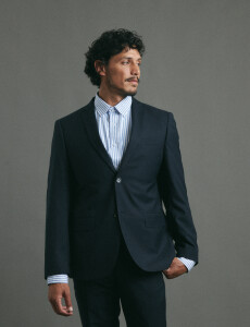 110262 SACO HARRINGTON LABEL Azul Oscuro