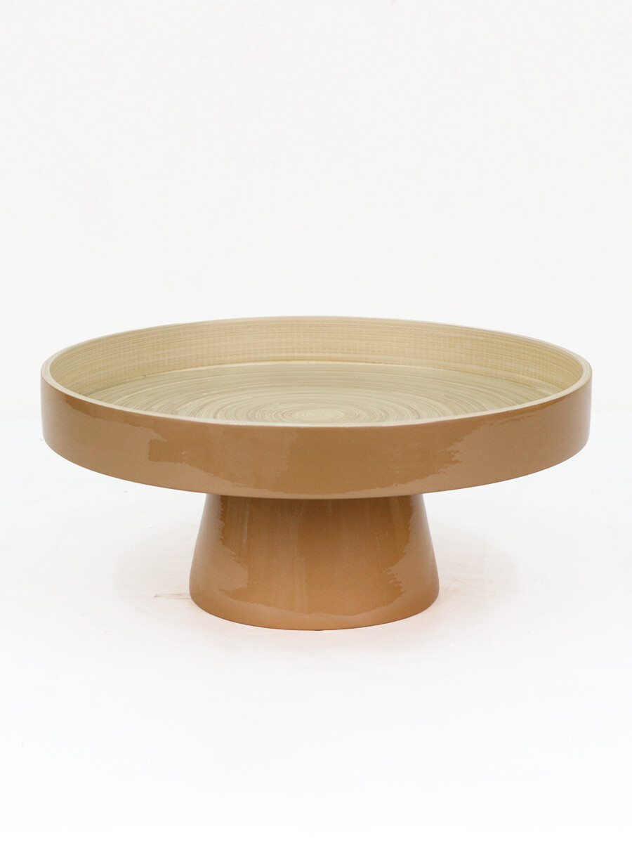 PORTA TORTA DE BAMBÚ - DORADO 