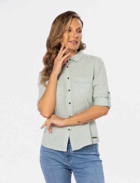 CAMISA DE LINO Verde